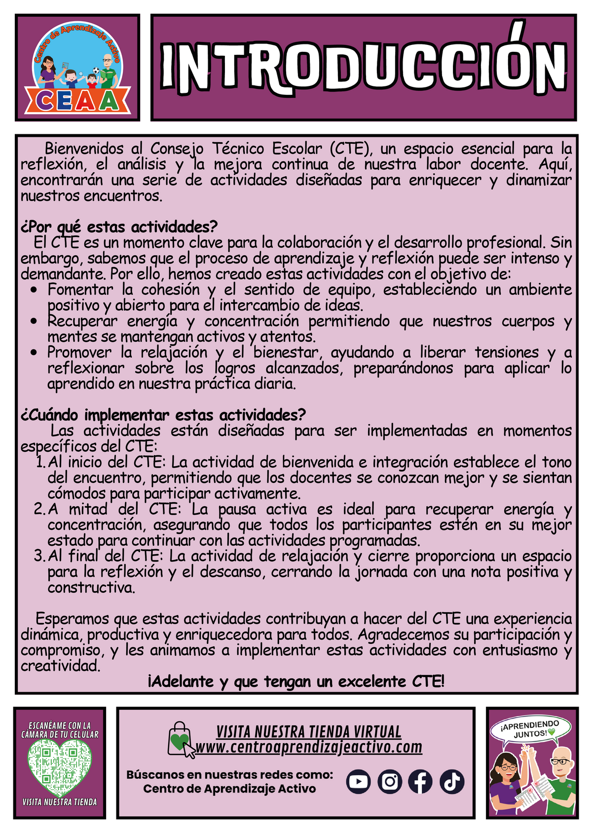 Fichero de 3 Actividades para tu CTE Educación Preescolar Tema 1