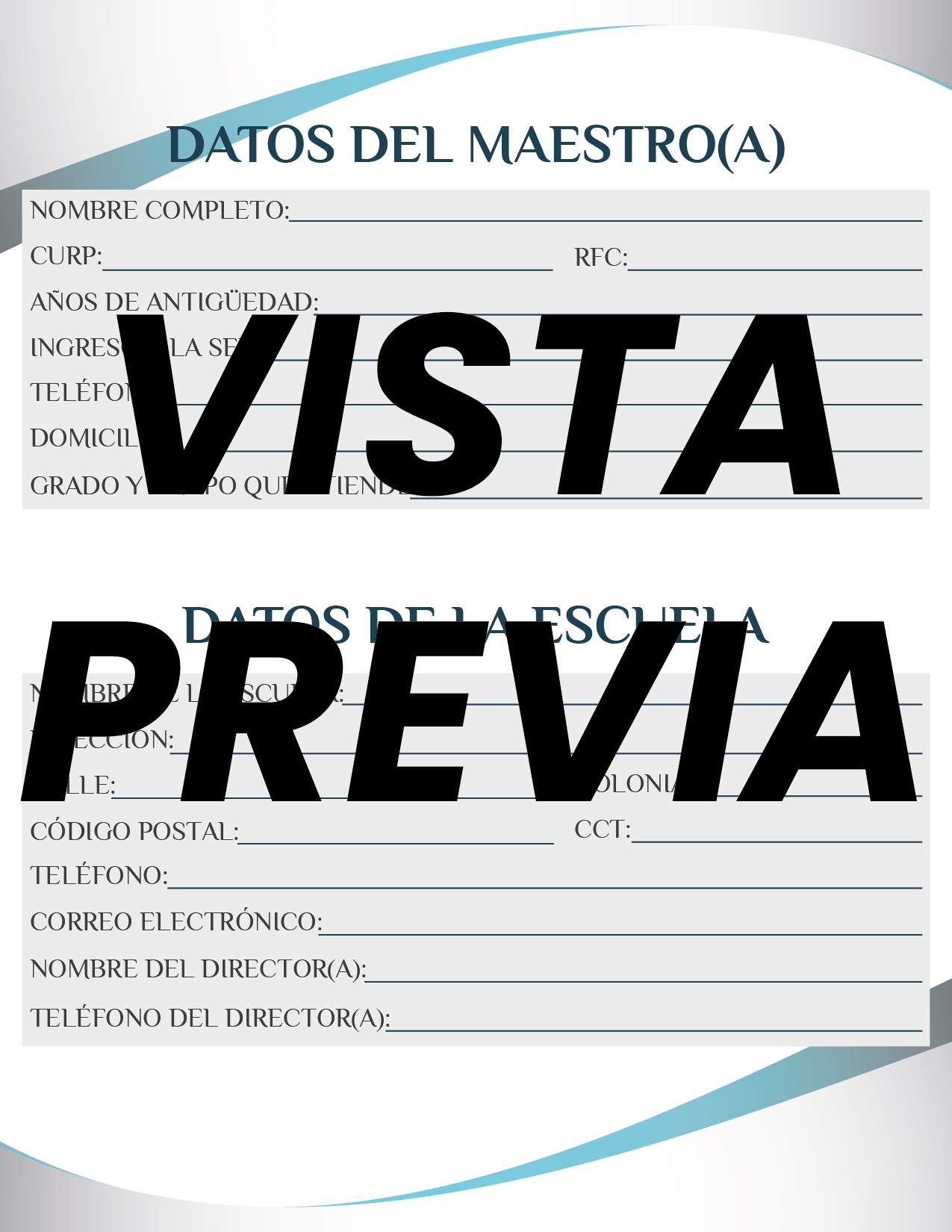 Agenda Formal Azul MAESTRO Preescolar