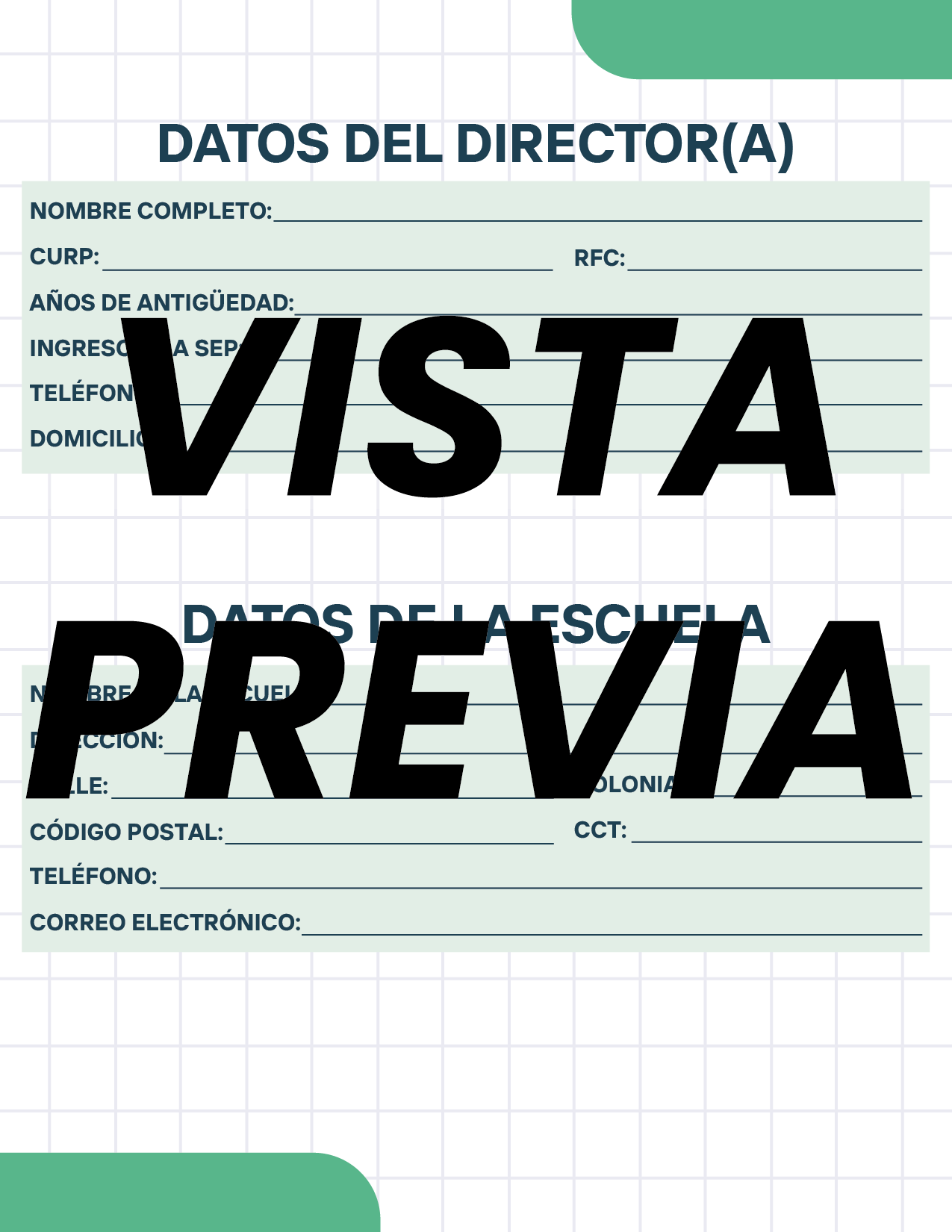 Agenda Cuadro DIRECTOR Secundaria