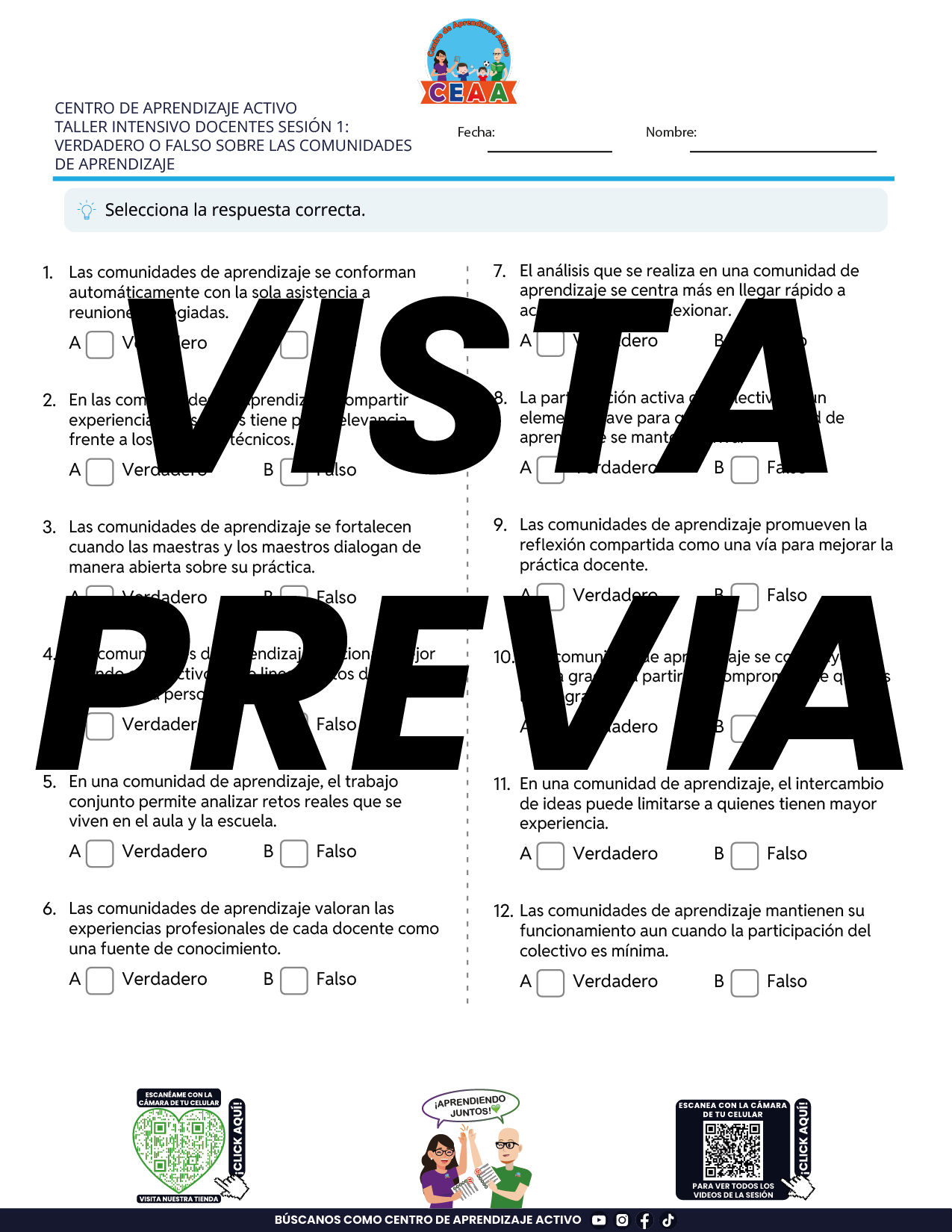 Juegos de Estudio para Imprimir Taller Intensivo Docentes Sesión 1 Enero 2026 en PDF
