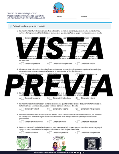 Juegos de Estudio para Imprimir Taller Intensivo Docentes Sesión 1 Enero 2026 en PDF