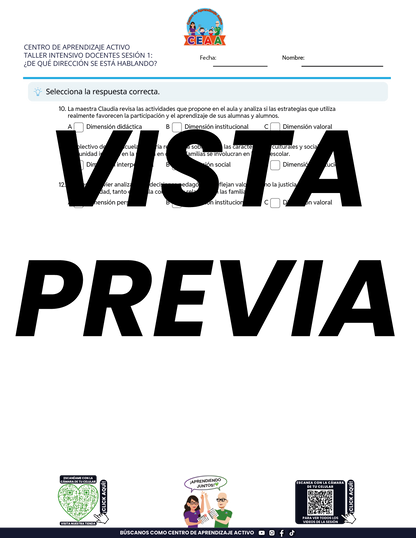 Juegos de Estudio para Imprimir Taller Intensivo Docentes Sesión 1 Enero 2026 en PDF