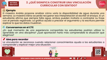 Resumen CTE del Tema 1 Educación Secundaria: VINCULACIÓN CURRICULAR EN LA FASE 6 ¿CÓMO CONECTAR LOS APRENDIZAJES Y EL TRABAJO ENTRE DOCENTES? en PDF