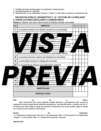 Encuestas para la Lectura de la Realidad (Editable en Word)