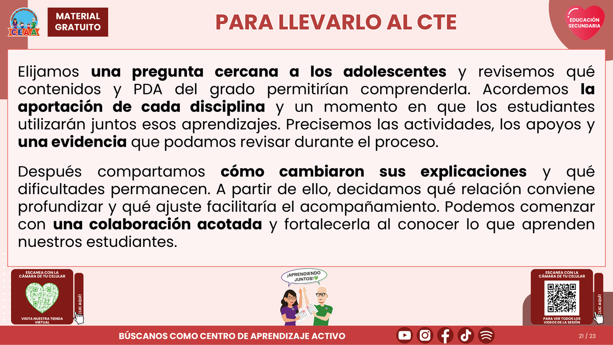 Resumen CTE del Tema 1 Educación Secundaria: VINCULACIÓN CURRICULAR EN LA FASE 6 ¿CÓMO CONECTAR LOS APRENDIZAJES Y EL TRABAJO ENTRE DOCENTES? en PDF
