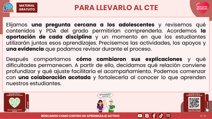 Resumen CTE del Tema 1 Educación Secundaria: VINCULACIÓN CURRICULAR EN LA FASE 6 ¿CÓMO CONECTAR LOS APRENDIZAJES Y EL TRABAJO ENTRE DOCENTES? en PDF