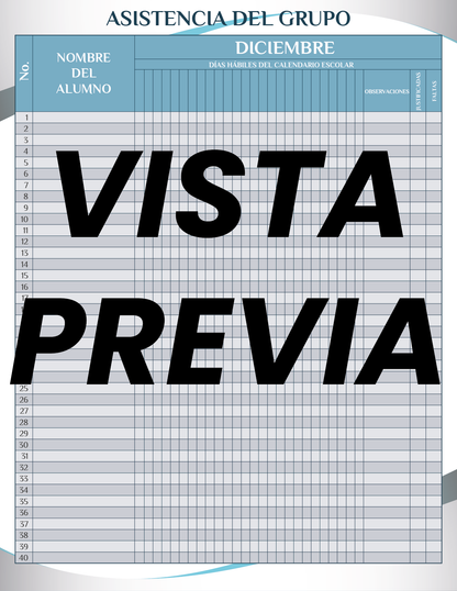 Agenda Formal Azul MAESTRO Preescolar