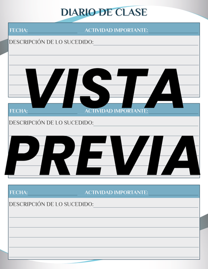 Agenda Formal Azul MAESTRO Preescolar