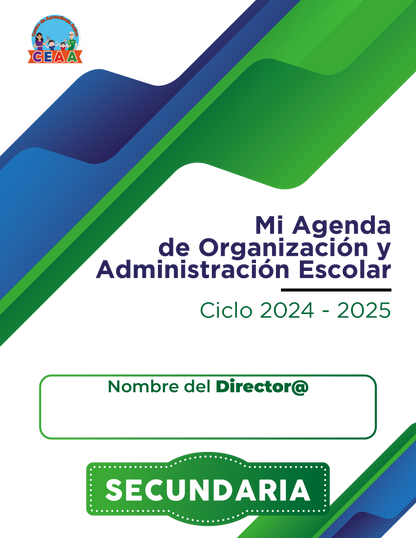 Agenda Formal DIRECTOR Secundaria Ciclo Escolar 2024 - 2025 en PDF