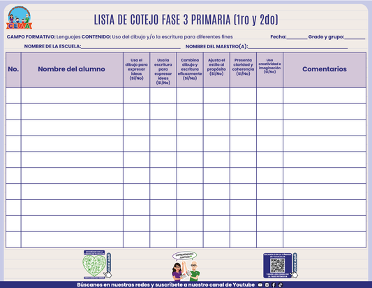 FASE 3 Lenguajes Uso del dibujo y/o la escritura para diferentes fines.