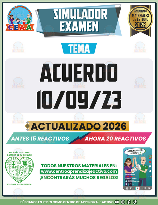 Simulador de Examen - Acuerdo 10/09/23 en PDF