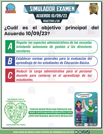 Simulador de Examen - Acuerdo 10/09/23 en PDF