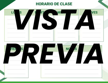 Agenda Formal Verde MAESTRO Preescolar