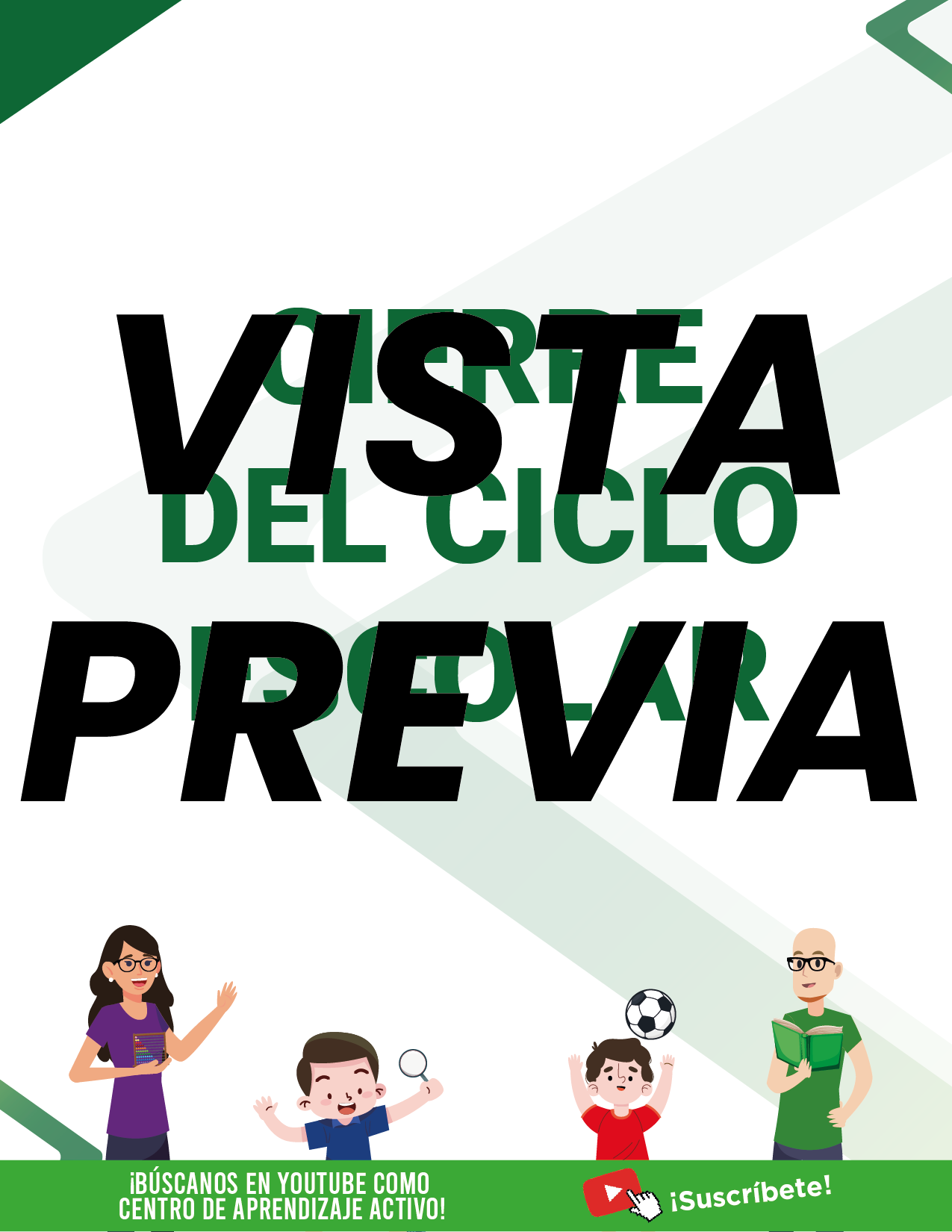 Agenda Formal Verde MAESTRO Preescolar