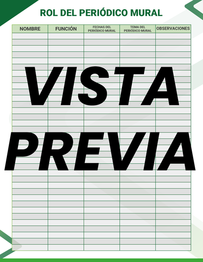 Agenda Formal Verde MAESTRO Preescolar