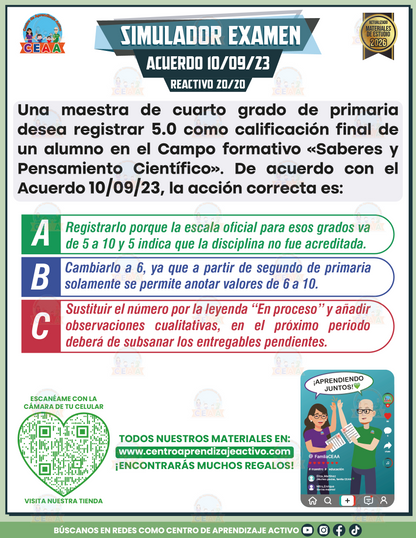 Simulador de Examen - Acuerdo 10/09/23 en PDF