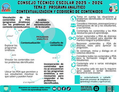 Infografía: TEMA 2: PROGRAMA ANALÍTICO - CONTEXTUALIZACIÓN Y CODISEÑO DE CONTENIDOS en PDF