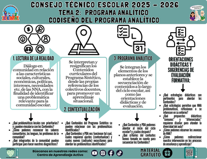 Infografía: TEMA 2: PROGRAMA ANALÍTICO - CODISEÑO DEL PROGRAMA ANALÍTICO en PDF