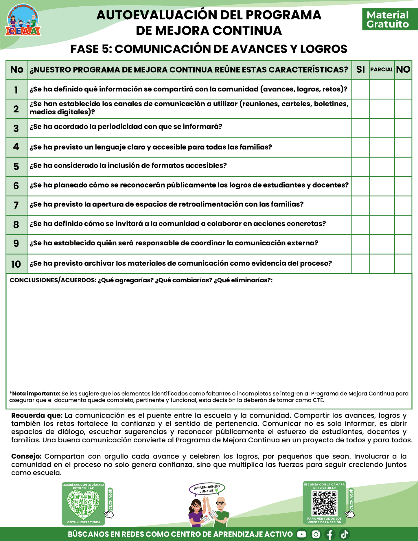 TEMA 4: AUTOEVALUACIÓN DEL PROGRAMA MEJORA CONTINUA en PDF
