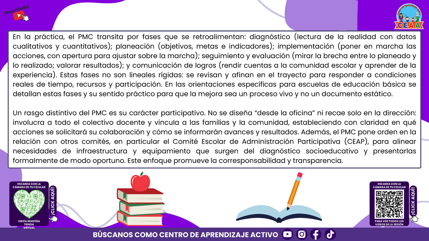 RESUMEN GRÁFICO TEMA 4: EL PROGRAMA DE MEJORA CONTINUA EN EL CTE (Editable en PowerPoint)