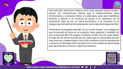 RESUMEN GRÁFICO TEMA 4: EL PROGRAMA DE MEJORA CONTINUA EN EL CTE (Editable en PowerPoint)