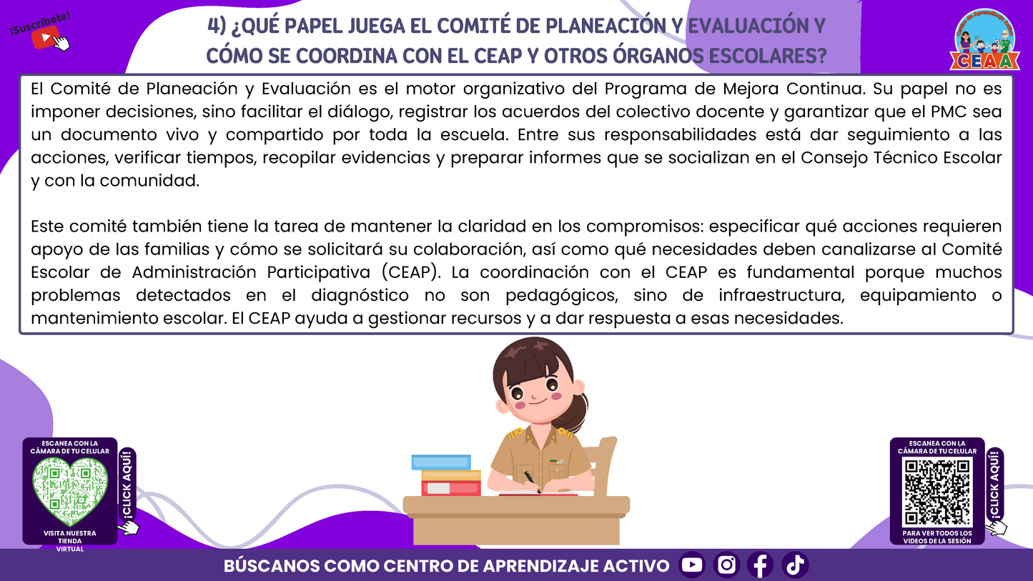 RESUMEN GRÁFICO TEMA 4: EL PROGRAMA DE MEJORA CONTINUA EN EL CTE (Editable en PowerPoint)