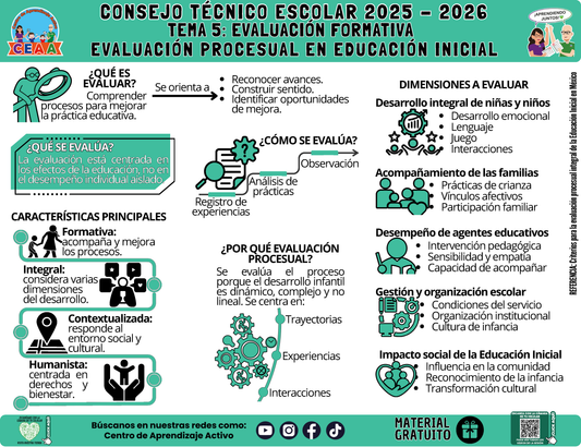 Infografía: TEMA 5: EVALUACIÓN FORMATIVA - EVALUACIÓN PROCESUAL EN EDUCACIÓN INICIAL en PDF