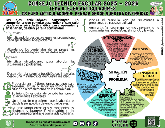 Infografía: TEMA 8: EJES ARTICULADORES - LOS EJES ARTICULADORES: PENSAR DESDE NUESTRA DIVERSIDAD en PDF