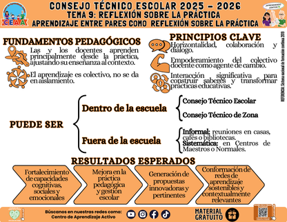 Infografía: TEMA 9: REFLEXIÓN SOBRE LA PRÁCTICA - APRENDIZAJE ENTRE PARES COMO REFLEXIÓN SOBRE LA PRÁCTICA en PDF