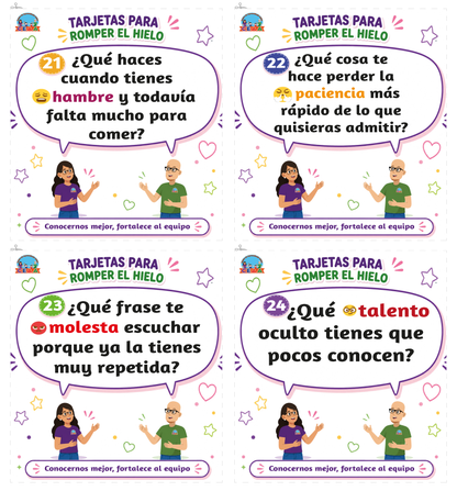 TARJETAS PARA ROMER EL HIELO en PDF