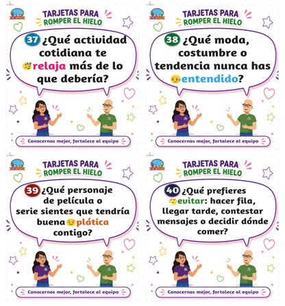 TARJETAS PARA ROMER EL HIELO en PDF