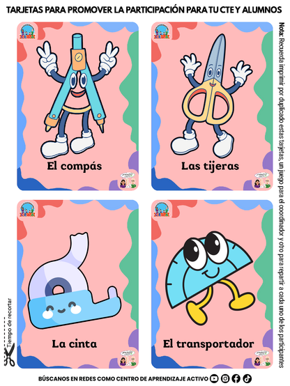 TARJETAS PARA PROMOVER LA PARTICIPACIÓN PARA TU CTE Y ALUMNOS en PDF