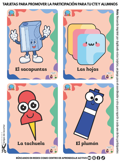 TARJETAS PARA PROMOVER LA PARTICIPACIÓN PARA TU CTE Y ALUMNOS En PDF