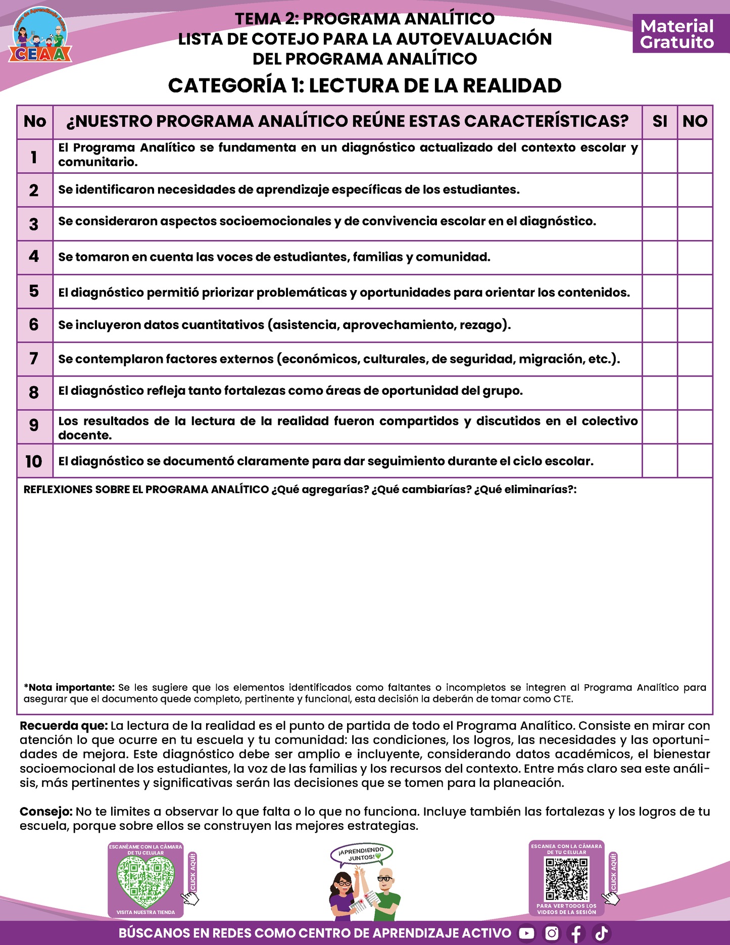 TEMA 2: AUTOEVALUCIÓN DEL PROGRAMA ANALÍTICO en PDF