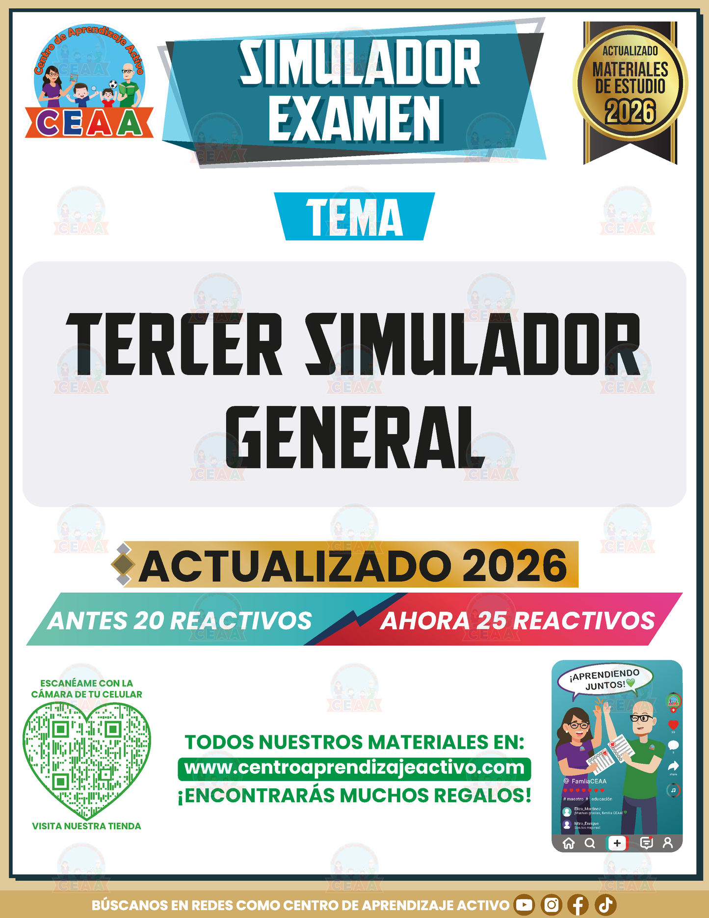 Simulador de Examen - Tercer Simulador General en PDF