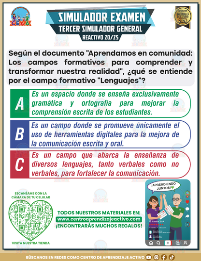 Simulador de Examen - Tercer Simulador General en PDF