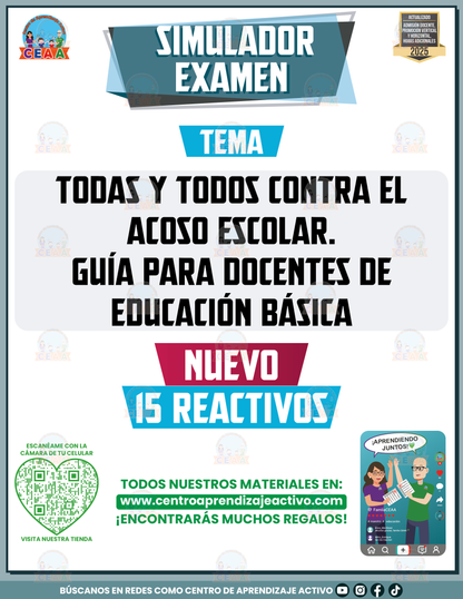 Simulador de examen Todas y todos contra el acoso escolar. Guía para Docentes de Educación Básica en PDF