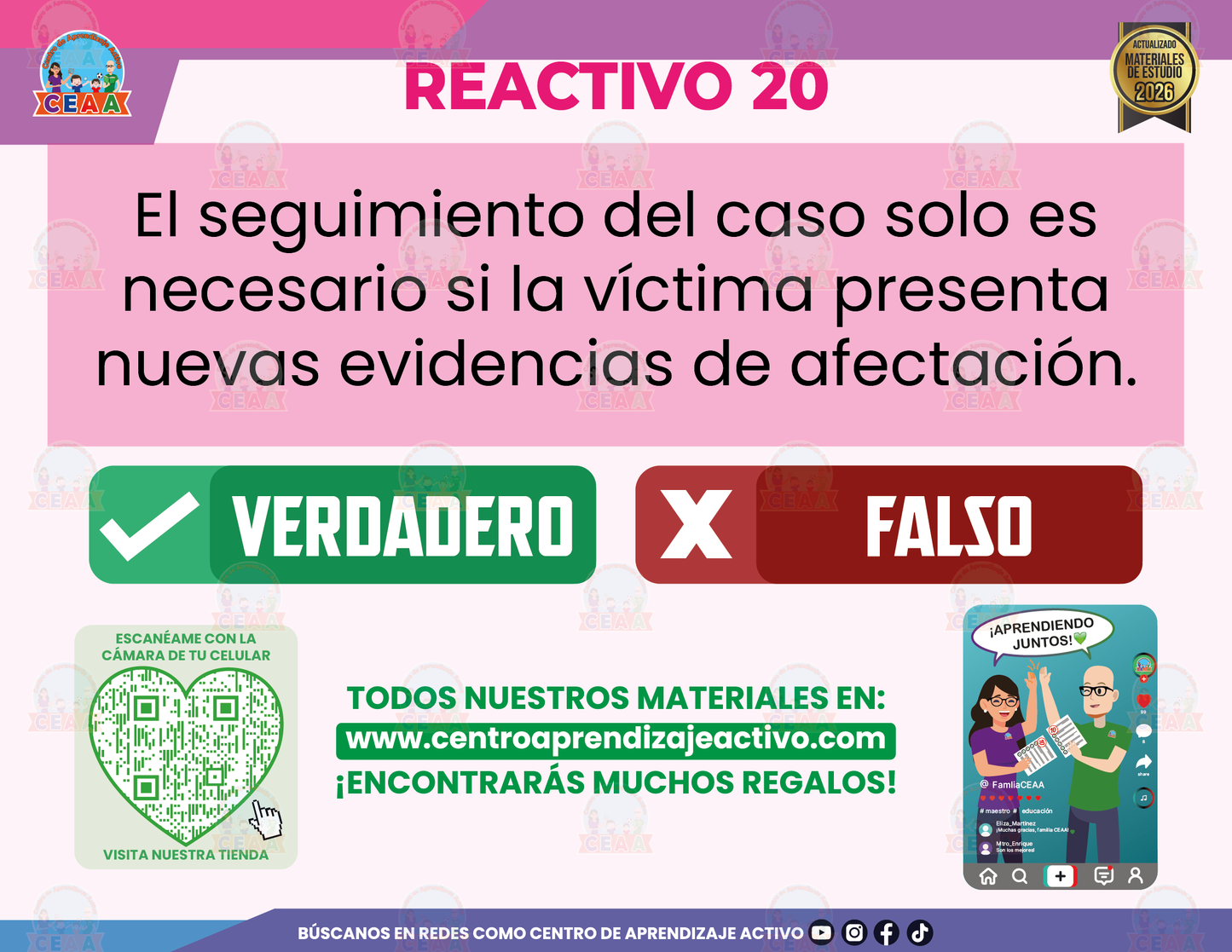 Cuadernillo de Estudios - Todas y todos contra el acoso escolar – Orientaciones para atención - Verdadero o Falso
