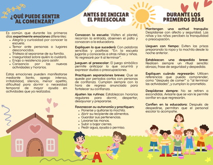 Tríptico ¿CÓMO FAVORECER LA ADAPTACIÓN AL PREESCOLAR? UN INICIO CON CONFIANZA en PDF