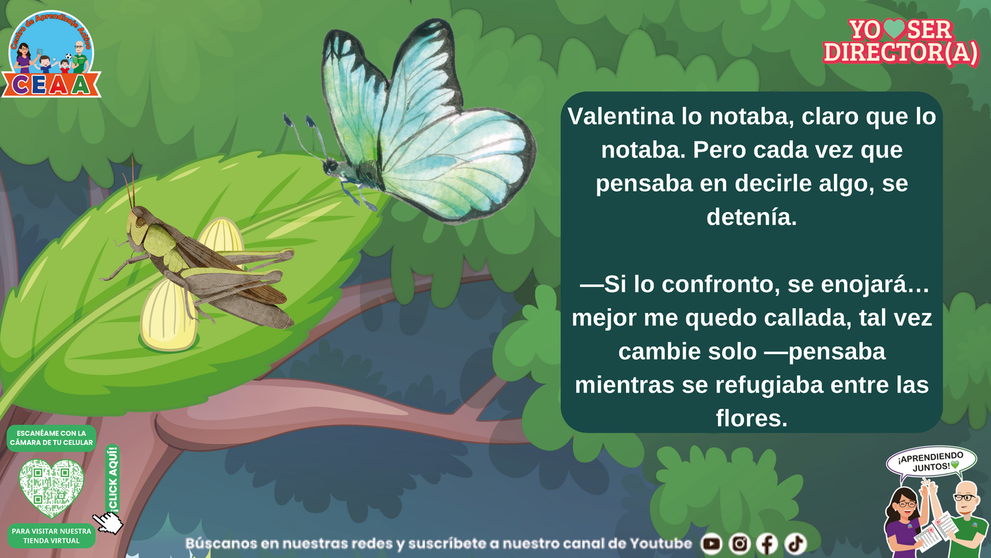 Historias para Directores - Valentina, la Mariposa que Aprendió a Hablar con Claridad (Editable en PowerPoint)