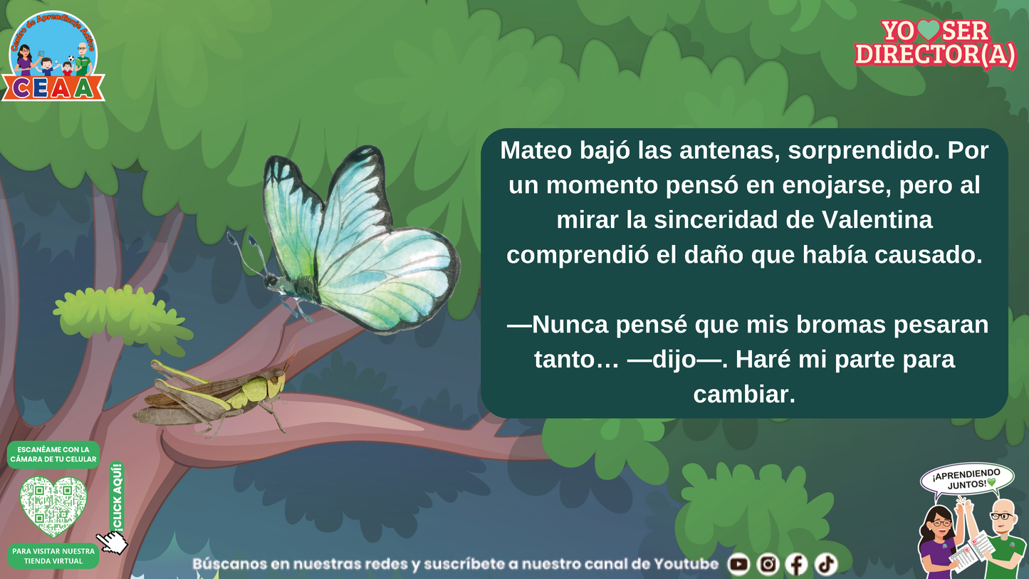 Historias para Directores - Valentina, la Mariposa que Aprendió a Hablar con Claridad (Editable en PowerPoint)