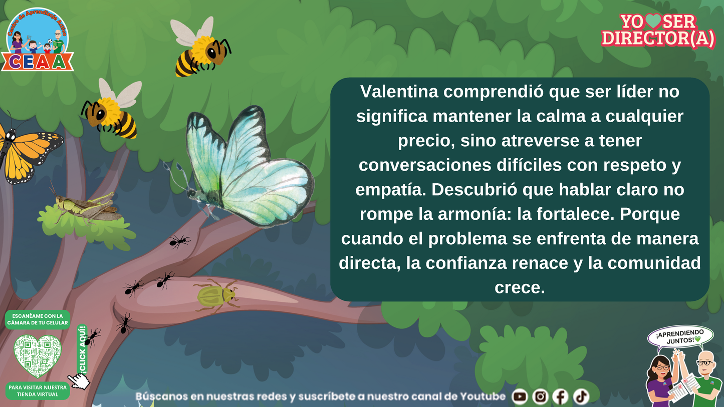 Historias para Directores - Valentina, la Mariposa que Aprendió a Hablar con Claridad (Editable en PowerPoint)