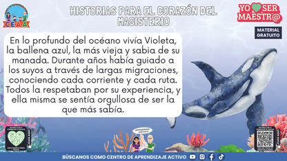 Historias para Maestros - VIOLETA, LA BALLENA QUE APRENDIÓ A RENOVARSE en PDF