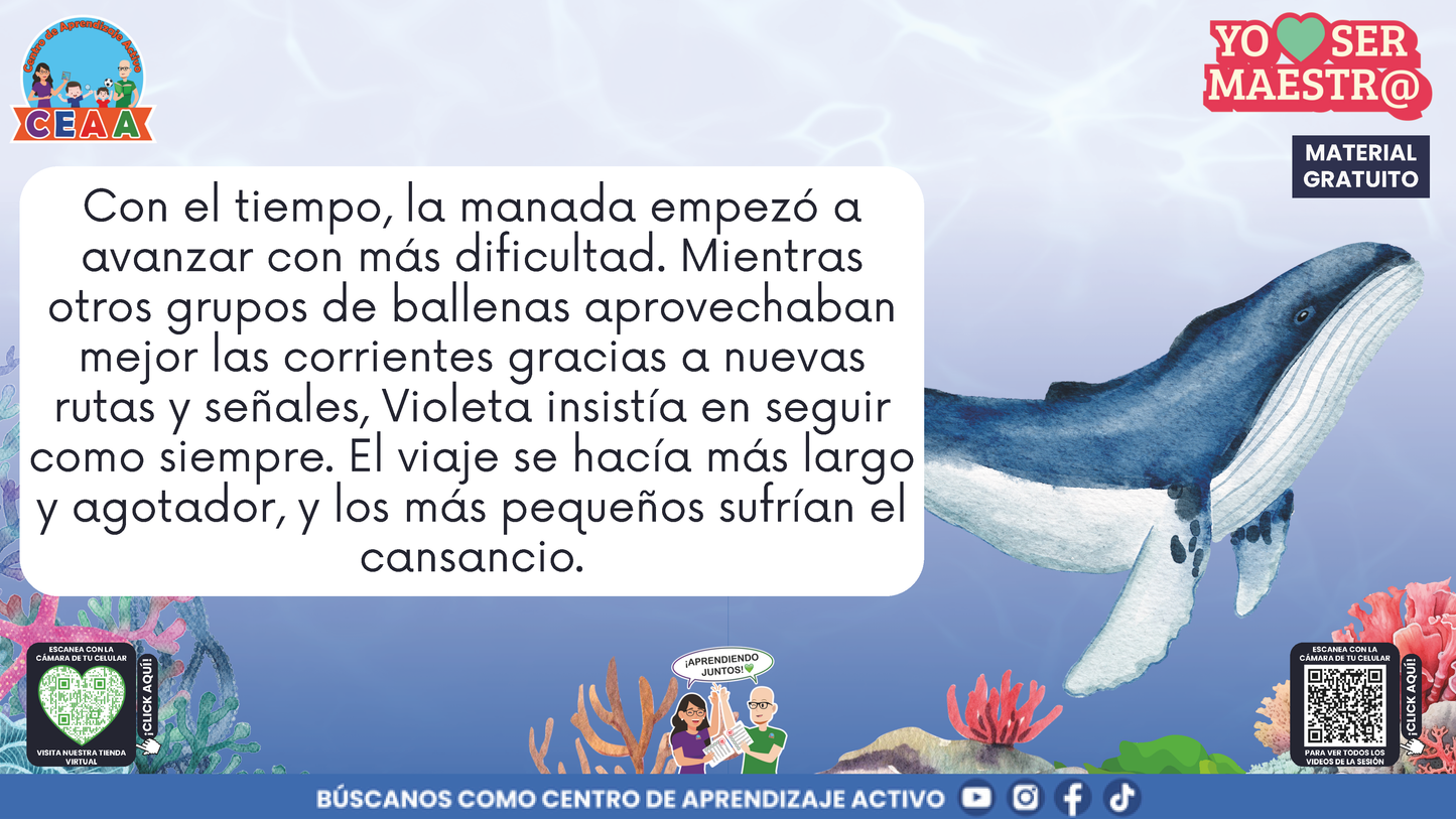 Historias para Maestros - VIOLETA, LA BALLENA QUE APRENDIÓ A RENOVARSE en PDF