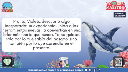 Historias para Maestros - VIOLETA, LA BALLENA QUE APRENDIÓ A RENOVARSE en PDF