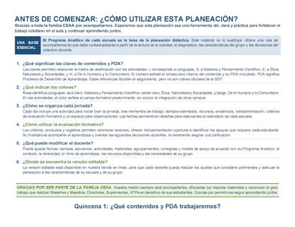PLANEACIÓN 5° Primaria Primer Periodo (Sep, Oct, Nov) ✏️Editable en Word