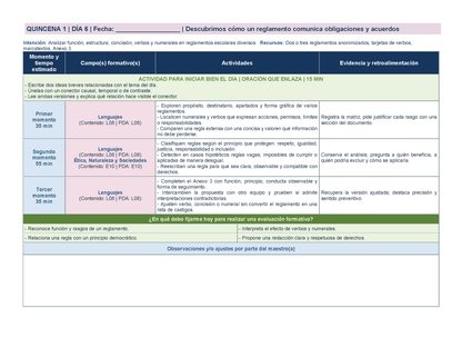 PLANEACIÓN 5° Primaria Primer Periodo (Sep, Oct, Nov) ✏️Editable en Word