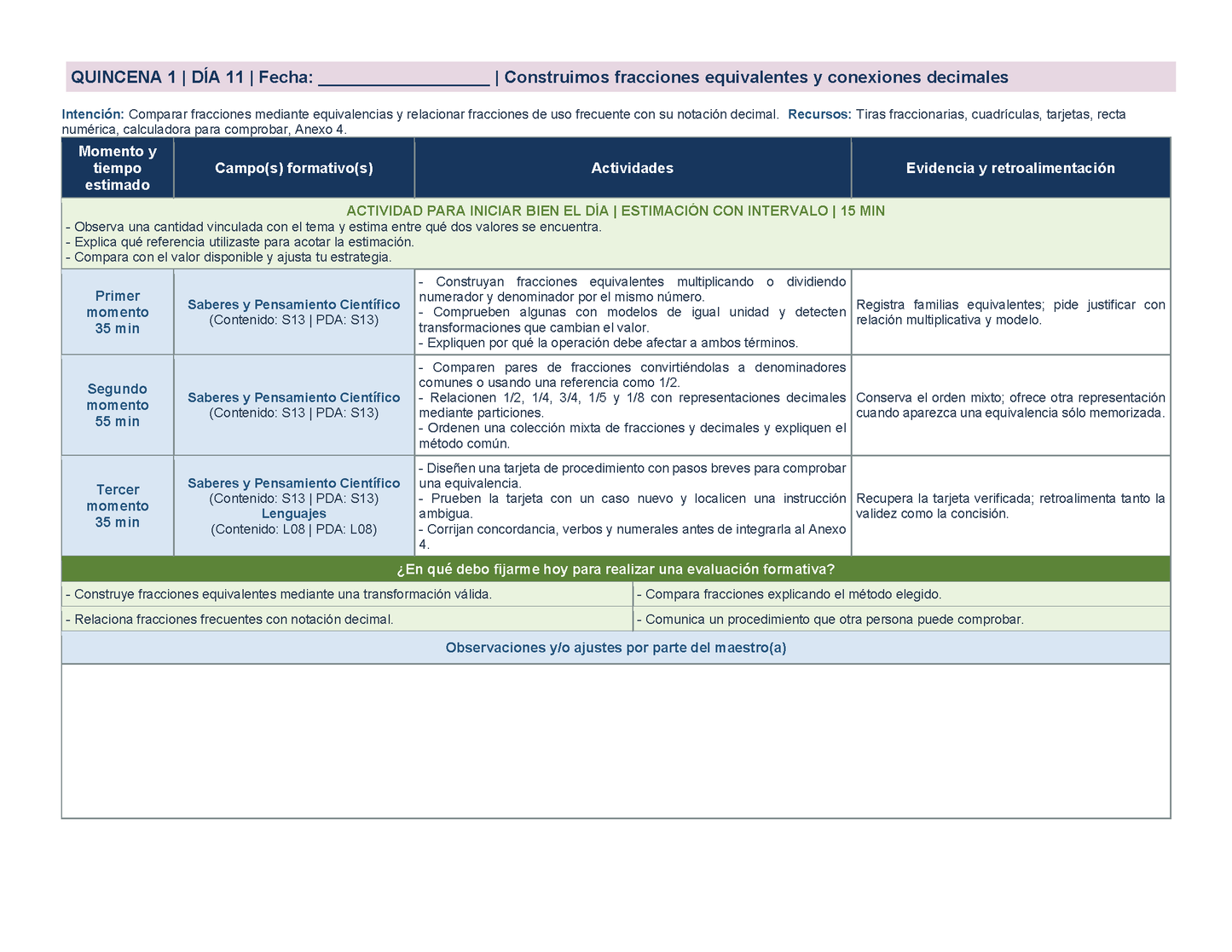 PLANEACIÓN 5° Primaria Primer Periodo (Sep, Oct, Nov) ✏️Editable en Word