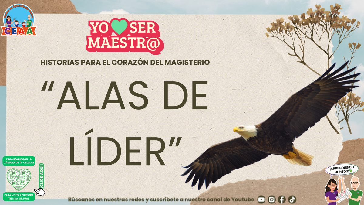 Portada de Alas de líder, historia para el corazón del magisterio.
