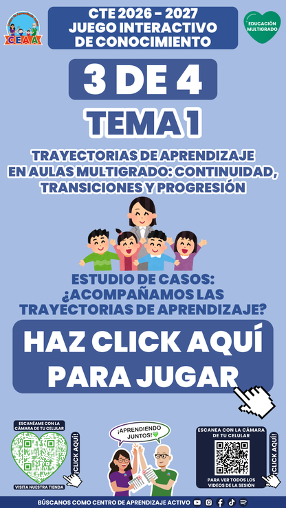 Portada del juego 3 de Educación Multigrado, tema 1. Consejo Técnico Escolar 2026-2027.